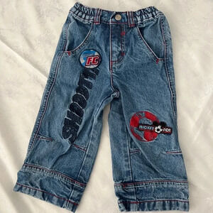 Walt Disney Mickey Mouse Denim Jeans  Soccer Sports Theme | Size 12M